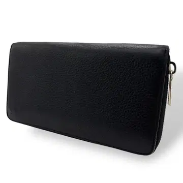 BALLY 발리 장지갑 가죽 블랙 로고 각인 지퍼 A20