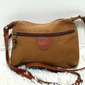 일비종떼 숄더백 사코슈 사선 캔버스 브라운