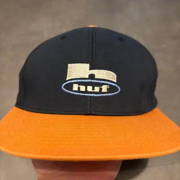 HUF 네이비/오렌지 스냅백 캡