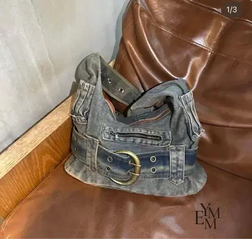 Emmy 데님 벨트 포함 숄더백