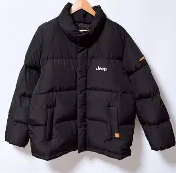 초레어 jeep 다운 자켓 블랙 L 사이즈 드로 코드