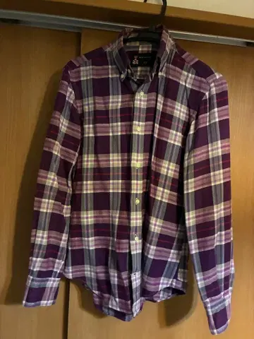 GUY ROVER 긴팔 셔츠 XS 퍼플 계열 체크