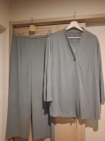 라핀 루즈 그레이 체크 무늬 셋업