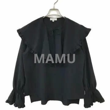 mamu_online 프릴 메로우 블라우스 블랙