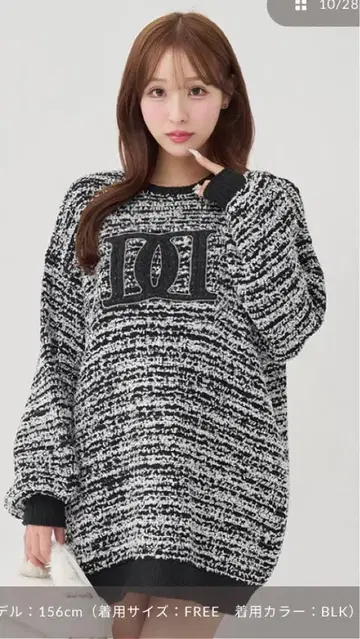 다리치 DD 로고 트위드 니트 풀오버