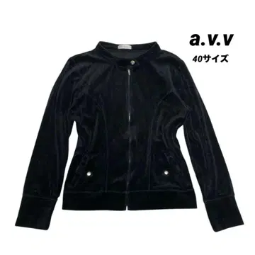 a.v.v 아베베 노카라 벨로아 스윙탑 블루종 블랙 40