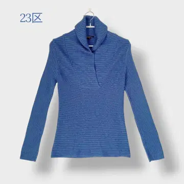 *23구* 사이즈 38 상의 니트 스웨터 긴팔 울 리브 편직