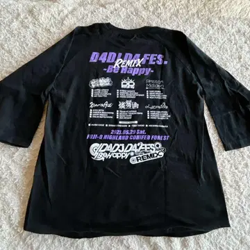 DAD D4J FES. REMIX 긴팔 티셔츠 블랙 라이브 티셔츠