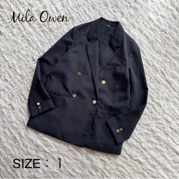 [ 새상품급 ] 미라 오웬 더블 테일러드 자켓 최근 모델 골드 버튼