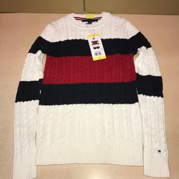 타미힐피거 여성용 케이블 니트 스웨터 S