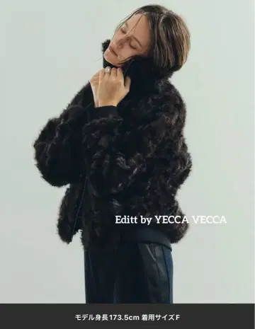 Editt by YECCA VECCA 인조 모피 블루종