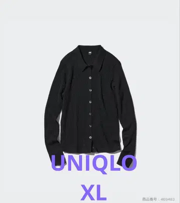 유니클로 메리노 리브 폴로 가디건 XL 사이즈