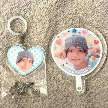 ICEx 타케노 세나 SPINNS 메지루시 참 부채 키링