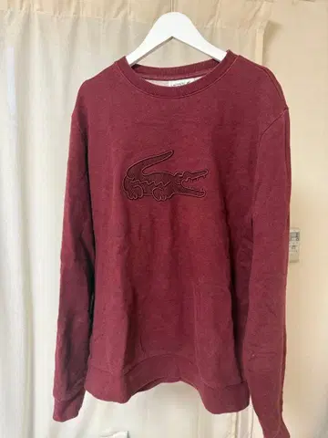 [ 새상품급 거의 미사용 ] LACOSTE 버건디 트레이닝복 US M