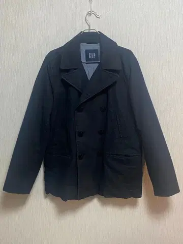 GAP 블랙 피 코트 S