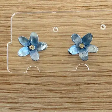 작은 물망초 귀걸이 귀여운