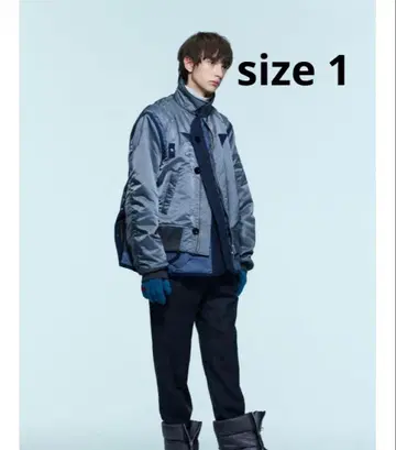 sacai 22aw 나일론 트윌 믹스 블루종 size1