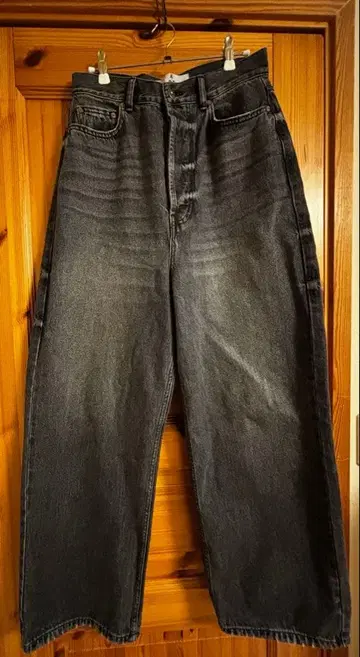 캘런솔로지 와이드 루즈 데님 팬츠 38 블랙