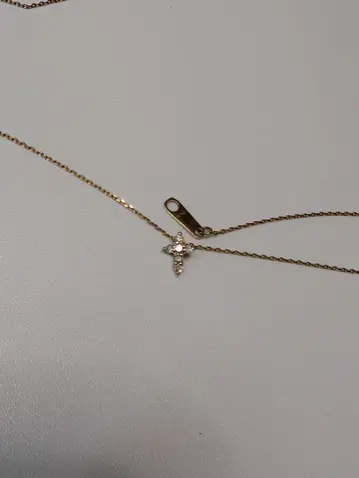 골드 k10 체인 다이아몬드 목걸이