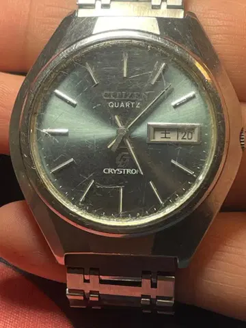 [ 작동품 ] CITIZEN CRYSTRON 쿼츠 손목시계