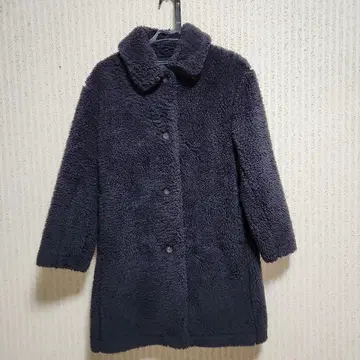 유니클로 보아 플리스 코트 사이즈 M 컬러 블랙