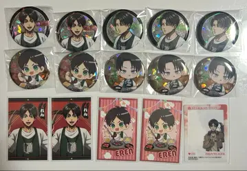 진격의 거인 리바이 엘렌 캔뱃지 쥬쥬카르비 묶음 판매