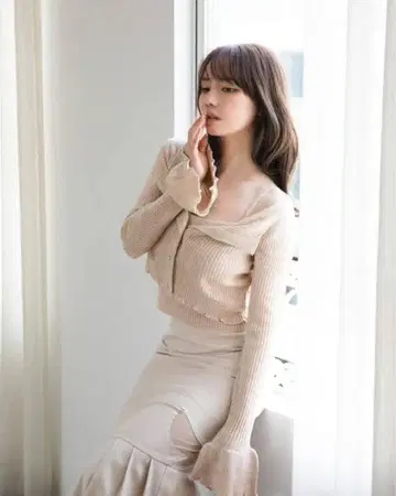 andmary 실크 피오레 세트 가디건