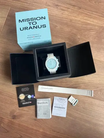 새상품 Swatch MISSION TO URANUS 덤 벨트 포함