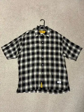 F.A.T. 반팔 체크 셔츠 블랙/화이트