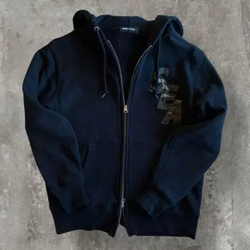 WIND AND SEA 카모플라쥬 로고 집업 후드티