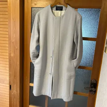 MACPHEE 라이트 그레이 롱 코트