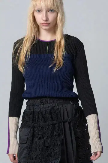 [ 미사용 새상품 ] AULA AILA 아우라 아이라 레이어드 니트