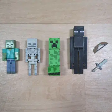 [레어] 적 캐릭터 4체 팩 액션 피규어 마인크래프트 마크라