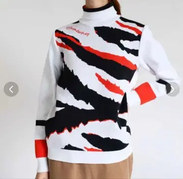 디셈버 메이 골프 니트 여성용 긴팔 터틀넥 하이넥