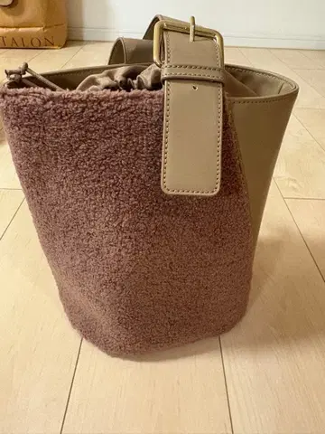 복조리형 핸드백 베이지와 핑크 브라운