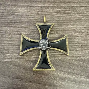 [ 새상품급 ] WEIRDO 아이언 크로스 목걸이 십자가 실버