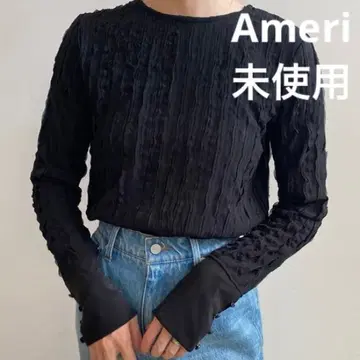미사용 Ameri TAPE EMBROIDERY TOP 포멀 레어