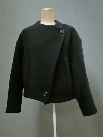 JUNKO KITO 블랙 준코키토 하프 코트 블랙