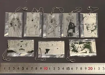 골드 컬러 갓슈 메탈 키링 총 8종 세트