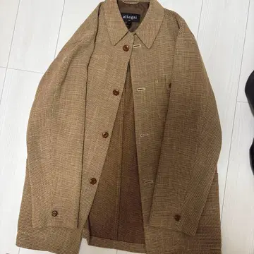 allegri 체크 무늬 자켓 브라운 계열