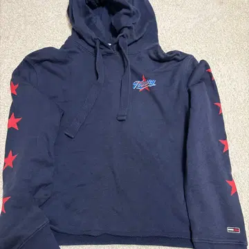 TOMMY JEANS 네이비 별 패턴 후드티