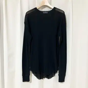 에브리데이 아이라이크 긴팔 티셔츠 시스루 블랙 24년