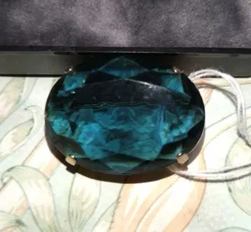 영국제 몬태나 블루 유리 빈티지 브로치 택 포함