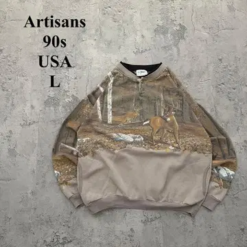 90s Artisans 아티잔즈 (L) 애니멀*리얼트리 맨투맨