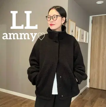 시마무라 ammy 시프톤 보아 스탠드 블루종 블랙 LL 사이즈