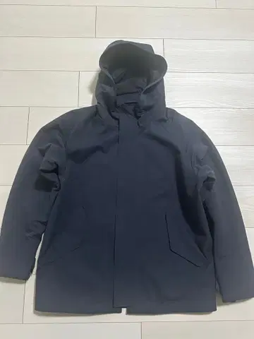 UNITED ARROWS 솔리드 네이비 후디 블루종