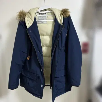 CAMP7 네이비 모즈 코트 퍼 포함