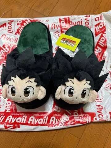 캐릭터 얼굴 포함 슬리퍼 HUNTERHUNTER 곤 아베일