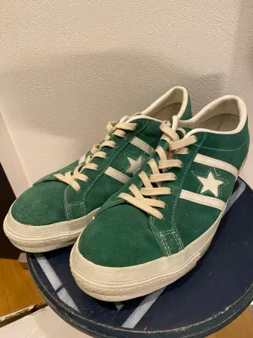 일본제 컨버스 잭 스타 레트로 스웨이드 star&bars 그린