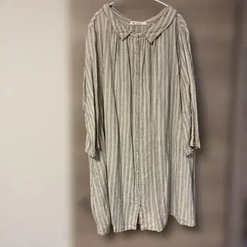 네스트로브 스트라이프 셔츠 원피스 긴팔